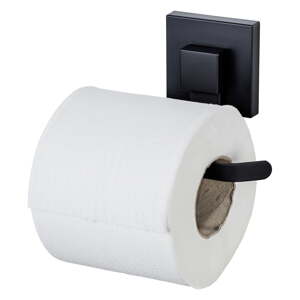 Fekete öntapadós rozsdamentes acél WC-papír tartó Quadro – Wenko