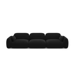 Fekete bársony kanapé 320 cm Audrey – Interieurs 86