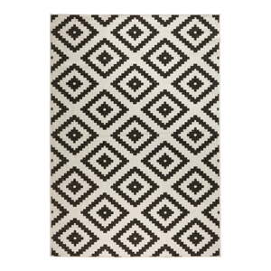 Malta fekete-krémszínű kültéri szőnyeg, 160 x 230 cm - NORTHRUGS