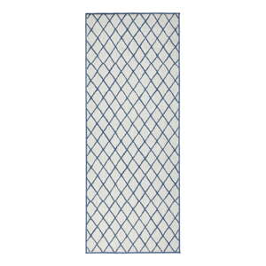 Malaga kék-krémszínű kültéri szőnyeg, 80 x 250 cm - NORTHRUGS