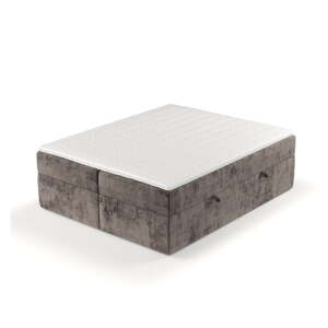 Barna ágyneműtartós boxspring ágy 140x200 cm Yoko – Maison de Rêve