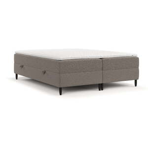 Barna ágyneműtartós boxspring ágy 200x200 cm Malte – Maison de Rêve