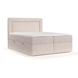 Bézs ágyneműtartós boxspring ágy 160x200 cm Imagine – Maison de Rêve