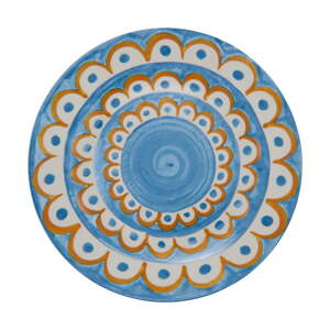 Világoskék desszertes porcelán tányér készlet 6 db-os ø 19,5 cm Tangeri blue – Villa Altachiara