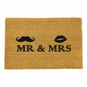 Mr and Mrs természetes kókuszrost lábtörlő, 40 x 60 cm - Artsy Doormats