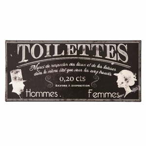 Fém falitábla 36x16 cm Toilettes – Antic Line