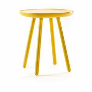Naïve sárga tárolóasztal, ø 45 cm - EMKO