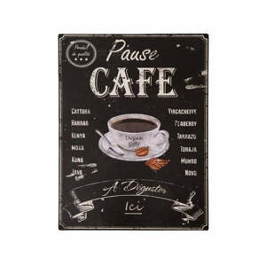 Fém falitábla 25x33 cm Pause Café – Antic Line