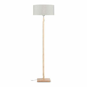 Fuji állólámpa világosbézs búrával és bambusz lámpatesttel - Good&Mojo